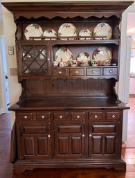 Ethan Allen Vintage Old Tavern China Cabinet Hutch