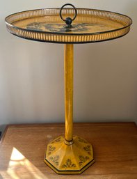 Mid Century Italian Yellow Metal Round Table