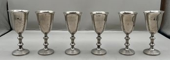 Silver Plated Goblets, 6 Pieces