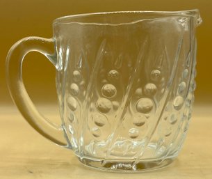Anchor Hocking Glass Bead And Bar Milk Pitcher