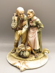 Capodimonte Antonio Borsato 'octogenarians' Porcelain Figurine  - Made In Italy