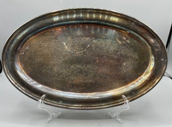 EPCA Bristol Silver Plate By Poole Oval Serving Tray