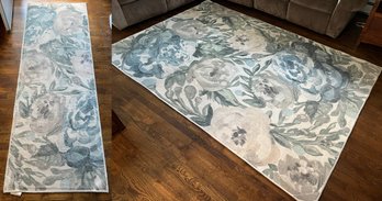 Ruggable Camellia Jade Area Rug & Runner - 2 Pieces