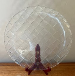 Woven Style Glass Serving Platter