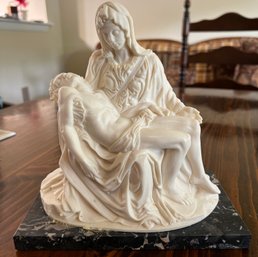 La Pieta Di Michelangelo Marble Base Resin Statue