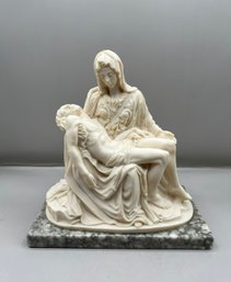 Pieta By Michelangelo Mother Mary Holding Jesus On Marble