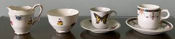 Staffordshire Creamer & Tea Cup, Royal Worcester Tea Cup W/ Saucer & Jaeger Bavaria Tea Cup W/ Saucer- 6 PCS