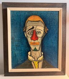 Bernard Buffet Tete The Clown Printed Canvas