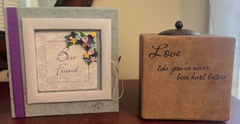 Best Friend Ornament & Inspirational Candle Holder - 2 Pieces