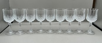 9 Cristal DArques Longchamp Wine Glasses