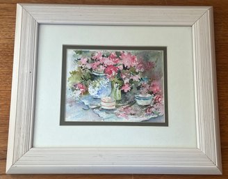 Mambro Artist Signed Watercolor Painting Framed