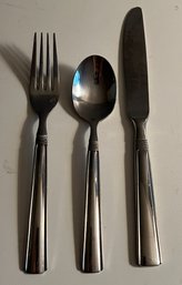 Pfaltzgraff Parker Frost Pattern Stainless Flatware - 10 Pieces