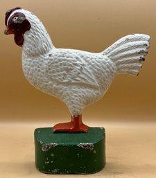 Cast Iron Rooster Door Stop Farmhouse Decor Country Home
