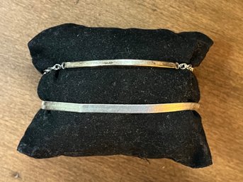 Sterling Silver Bracelets, 0.16 & 0.09 OZT