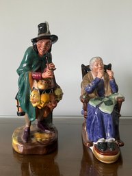 Royal Doulton The Mask Seller Figurine & Royal Doulton A Stitch In Time Figurine - 2 Pieces