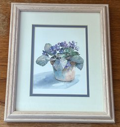 Floral Still Life Watercolor Print Framed