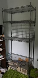 Adjustable Four Tiered Utility Storage Rolling Rack