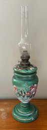 Hand Painted Antique Oil Lamp