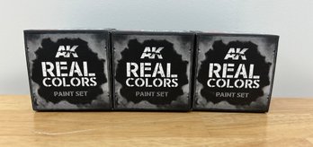 AK Interactive Real Colors, Basic Clear Colors Acrylic Lacquer Paint, Lot Of 3 Boxes