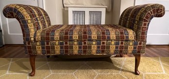 Upholstered Roll Arm Bench