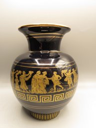 KE Hand Painted 24K Gold Greek Mythology  Vase Made In Greece