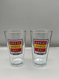 Great South Bay Beer Glasses Lot Of 2