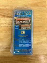White Rock Freight House With Loading Dock HO Scale 1:87 Wood Structure Kit #2201 By Monroe Models