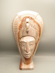 Stone Bust Of Native