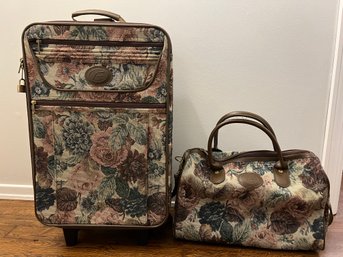 Atlantic Flora Vintage Tapestry Travel Luggage - 2 Pieces