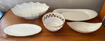 Lenox Bone China Assorted Centerpiece Bowls - 5 Pieces