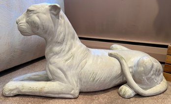 Lioness White Ceramic Figurine