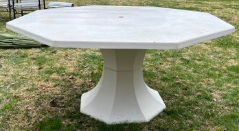 Hexagon Shaped Fiberglass Top Patio Table