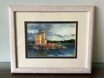 Bertie Artist Signed Watercolor Painting Framed