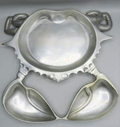 Cambridge Colonial Large Crab Pewter Serving Tray