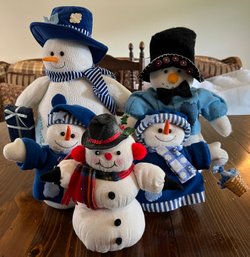 Assorted Lot Of Snowmen- 5 Pieces