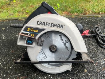 Sears Craftsman 7 1/4 Circular Saw, 2 1/2 HP, Model 315.108350