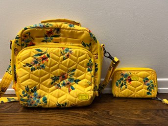 Lug Ranger Yellow Bouquet Crossbody With Wallet - 2 Pieces