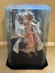 Delton Porcelain Collectible Doll 742/1500 With Glass Case