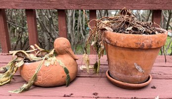 Terracotta Outdoor Planters - 2 Pieces