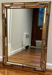 Gold Gilt Antique Paneled Mirror