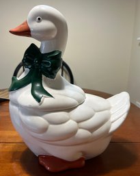 Vintage White Goose Cookie Jar