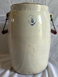 Butter Churn Crock With Lid And Handles