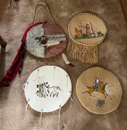 Native American Ceremonial Shields - 4 Pieces