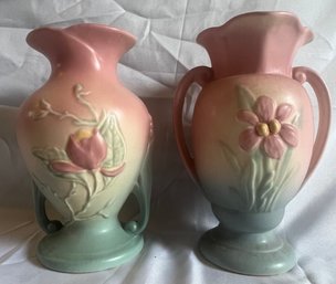 Hull Art Pottery Floral Vase Pair