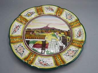 Labor Deruta Pompei Hand Painted Plate - Made In Italy