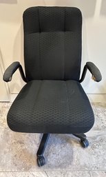 Black Fabric Rolling Office Chair