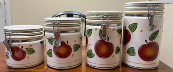 CIC Apple Kitchen Canisters- 4 Pieces