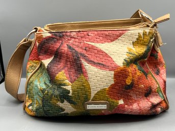 Laura Scott Woven Floral Handbag