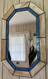 Stained Glass Floral Octagon Mirror