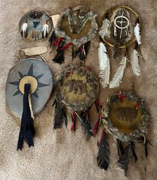 Native American Handmade Shields - 6 Pieces